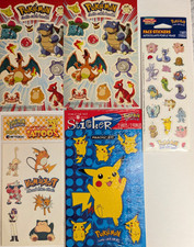 Vintage Unopened Pokemon Stickers and Tattoos Lot 1990s Pokemon Collectibles picture