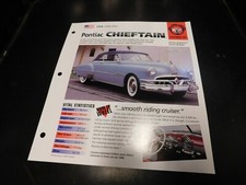 1949-1952 Pontiac Chieftain Spec Sheet Brochure Photo Poster 50 51 picture