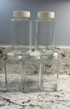 VINTAGE NOS lot of five Duraglass Owens Illinois 4oz medicine apothecary bottles picture