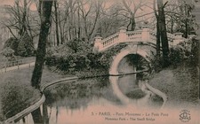 Vintage Paris Parc Monceau The Small Bridge Postcard L'Abeille picture