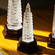 Natural Clear Quartz Wenchang Tower Crystal Carving Decor random 1pcs No base picture
