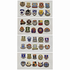 Vintage Lot Of 410 US Army DI DUI Unit Crest Pins SB CB PB picture