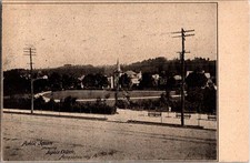 Punxsutawney PA postcard PUBLIC SQUARE SHOWING BAPTIST CHURCH 9/12 AW3253 picture