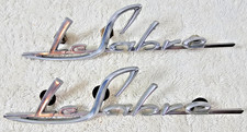 1960 Buick LeSabre Front Fender Script Emblems PAIR Left Right OEM 4813849 Set picture