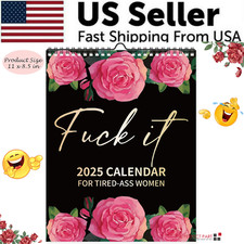 2025 Calendar For Tired-Ass Women Swear Word 12 Month Weekly Daily Wall Planner picture