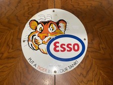 Esso Vintage Porcelain Gasoline Sign picture