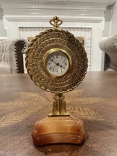 Chiellini Desk Clock – Made in Italy – Classical Bronze Finish – Decorative picture