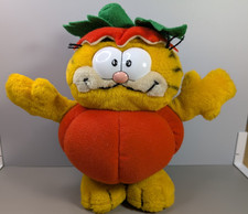 Garfield Pumpkin Plush Vintage 1981 Dakin Halloween Stuffed Animal 11