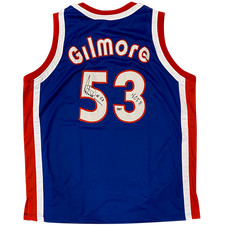 Artis Gilmore Autographed Kentucky Colonels ABA (Blue #53) Custom Jersey w/ HOF picture