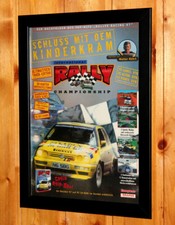 1997 International Rally Championship Rare Small Poster / Vintage Ad Page Framed picture