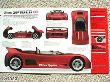 ULTIMA (UK) SPYDER SPEC SHEET/Brochure/Catalog:1998, picture