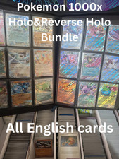 1000x Pokémon Cards Bundle Holo/Reverse Holo 4 Rare Cards EX/V/Promo Mint/NM picture