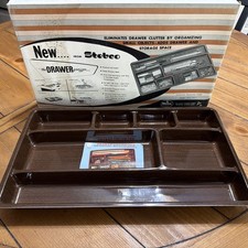VTG 70’s Stebco Drawer Organizer Drawerganizer Wood-Like Vintage Retro MCM picture