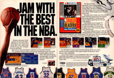 EA Sports Bulls vs Blazers NBA Playoffs 1992 Vintage Magazine Ad 16x11 picture