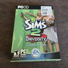 The Sims 2 University PC Game Expansion Pack 2005 Sealed Game Box picture