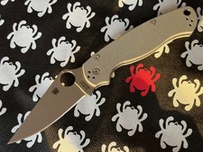 Spyderco Para Military 2 Dark Gray Handle Satin Maxamet Blade Factory Second picture