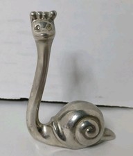 Vintage Royal Snail Britain England Queen Elizabeth Car Hood Ornament (RARE) picture