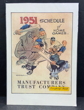 Vintage 1951 Manufacturers Trust Company Print-Yankees & Giants picture