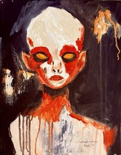 Stephen King: Salem's Lot Vampire - 11x14 Original Art LJ Neal COA - NOT a Print picture
