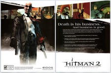 Hitman 2 Silent Assassin - PS2 Xbox PC - Original Print Ad/Poster Promo Art 2002 picture