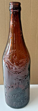 Antique Bottle Cincinnati Ohio John Kauffman c1885 Amber Glass Embossed Eagle picture