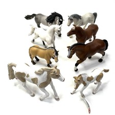 Schleich Horse Lot 8 Horses Stallion Fjord Pony Paint Mom & Baby Arabian Mare picture