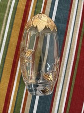 L’or de Torrente Parfum 3.4 oz. Bottle France Empty Glass Gold Leaf Design picture