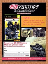 2002 Counter-Strike Xbox EB Games Original Advertisement / Retro Wall Art v4 picture