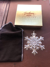 Vintage 1995 Gorham Sterling Silver Christmas Snowflake Tree Ornament 27 grams picture