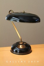 FAB AUTHENTIC EARLY MID CENTURY MODERN SAUCER DESK LAMP 50S  ATOMIC ITALIAN VTG picture