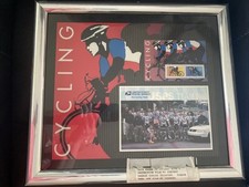 USPS Pro Cycling Team 2000 Vintage Framed Picture with stamps New Sealed picture