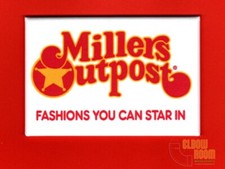 Millers Outpost vintage logo sign art 2x3