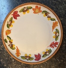 Temp-Tations by Tara Temptations Harvest  Dinner Plate Hand painted Embossed picture