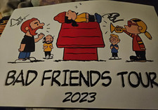 Bad Friends Tour 2023 Poster Signed by Bobby Lee and Andrew Santino (w/PROOF) picture