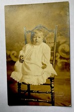 Antique Gelatin Silver Post Card Donovan Studio Baby Portrait C.1910 Altwn Pa picture