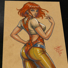 Leeloo The Fifth Element Art Print Signed 8.5x11 | Art by Keyeske picture