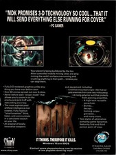 MDK Shiny Entertainment Vintage PC Gamer Magazine Ad 1997 8x11