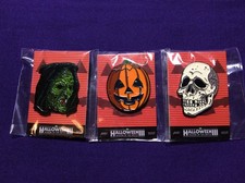 Mondo Halloween III Season Of The Witch Gary Pullin Enamel Pin Set Pumpkin Skull picture