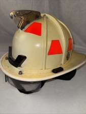 Morning Pride Fire Fighter Helmet HDOBF00HW Sz 6-9.5 Mfg date 2005 With Eagle picture