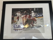 Stephane Matteau Signed New York Rangers Inscribed Framed 8x10 Photo Autographed picture