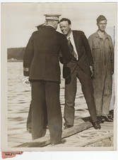Charles Lindbergh 1933 Original Acme Press Photo: Sweden Arrival, 7x9 picture