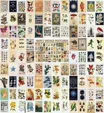 100 PCS Vintage Postcard Set,Post Cards for Mailing 4X6 Retro Style Cottagecore picture