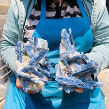 2 Pieces 4.99LB Natural Blue Crystal Mineral Quartz Crystal Healing Sample 5993 picture