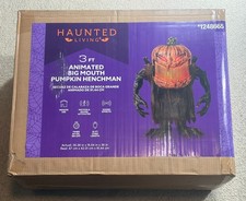 Haunted Living 3 ft Animated Big Mouth Pumpkin Henchman - Halloween Animatronic picture