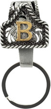 Vintage Western Cowboy Letter Keychain,Handmade Metal A-Z Initial Key Chain Clip picture