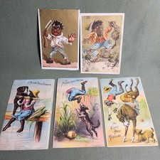 5 Antique Victorian Trade Cards Alden Fruit Vinegar Groceries Ephemera 1882 picture