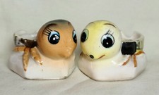  Bumble Bee Honey or Jam Condiment Dish Jar Ashtrays Vintage picture
