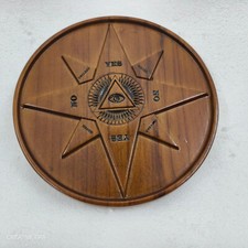 PENDULUM DIVINATION BOARD - Designed Wooden Altar Plates Witchcraft Wicca Style picture