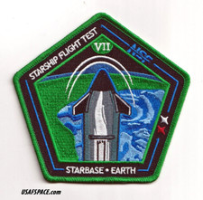 Authentic STARSHIP FLIGHT TEST 7- SPACEX -STARBASE, EARTH Launch PATCH picture