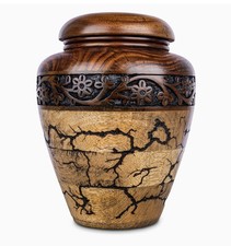 Wooden Cremation Urns for Human Ashes Male Female, Wood Burial Urn Up to 120lbs picture